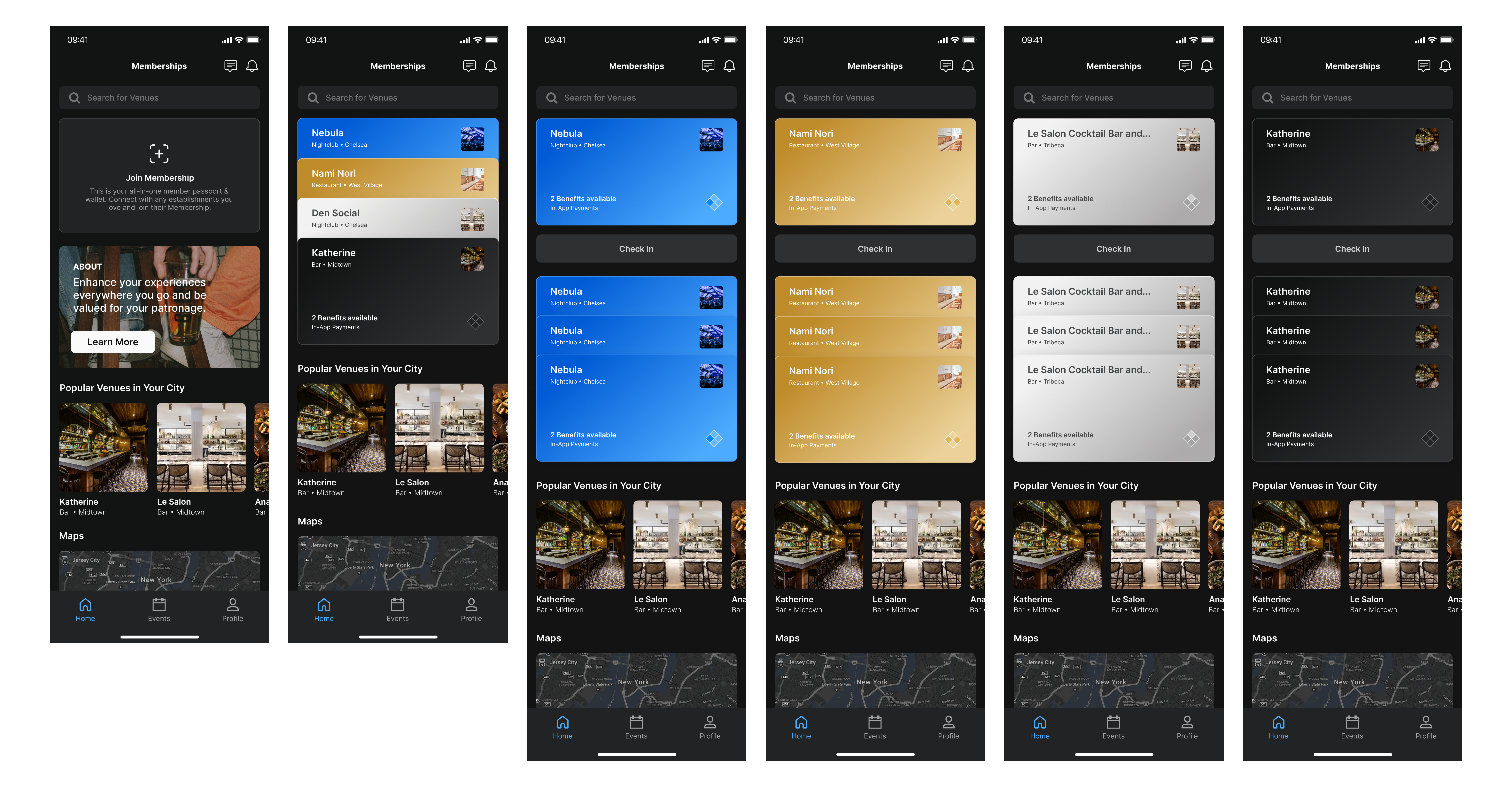 New Stacked Cards UI-Darkmode