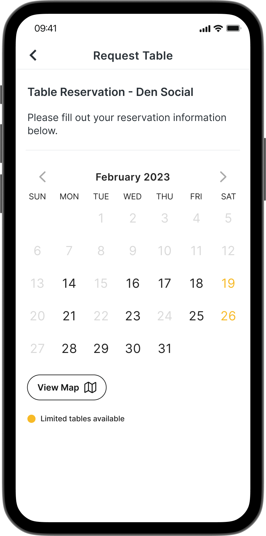 Reservation Calendar